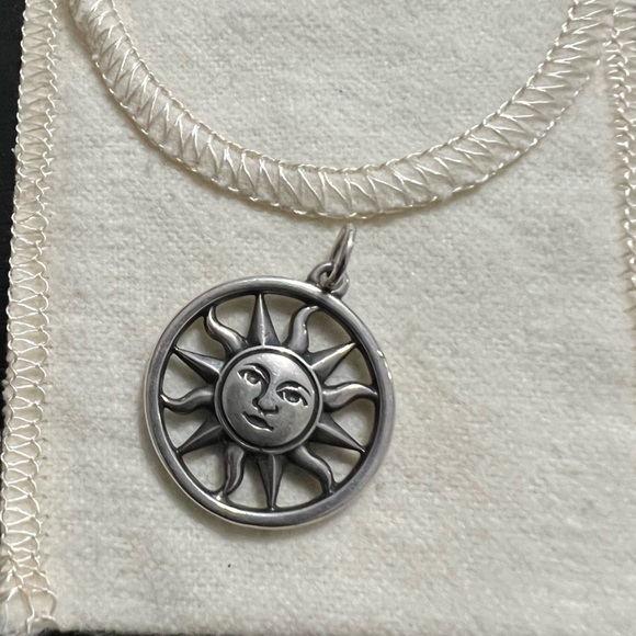 Retired James Avery Sterling Silver Sun Pendant - Picture 5 of 8